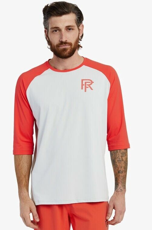 Race Face Commit 3/4 Sleeve Cycling Jersey / Top Coral Large