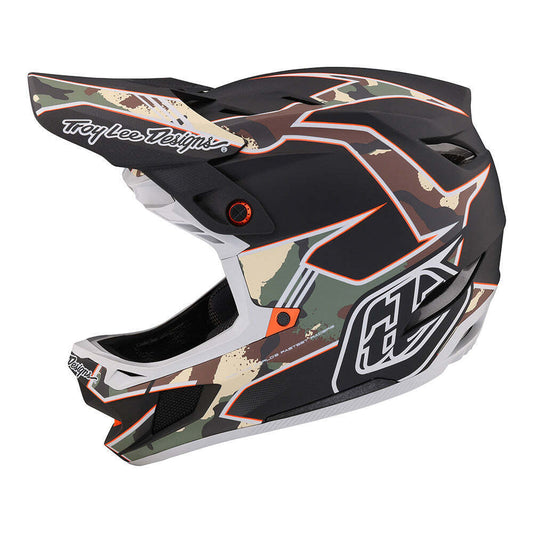 Troy Lee Designs D4 Composite Matrix Full Face MTB  Helmet Camo Army Green Med