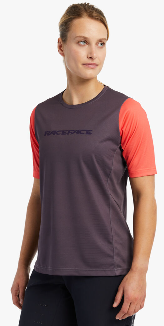 Race Face Indy Cycling Jersey / Top Gray / Orange / Coral  M